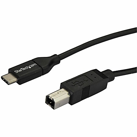 StarTech.com 2m 6ft USB C to USB B Cable - Black
