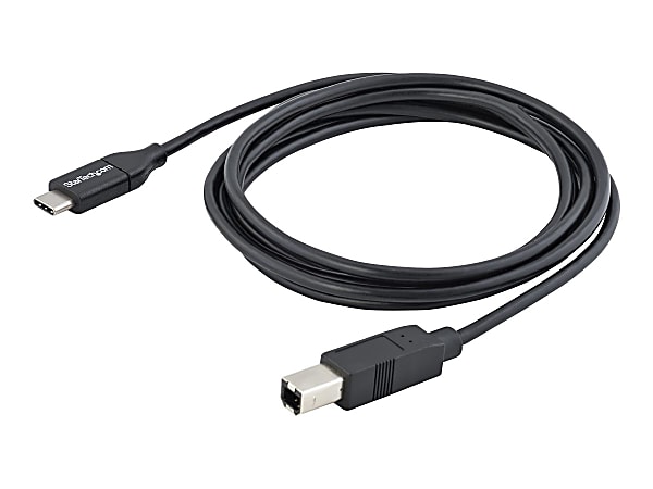 StarTech.com 2m 6ft USB C to USB B Cable - Black