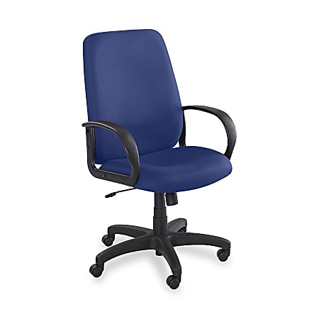 Safco® Poise™ High-Back Chair, Black Frame, Blue Fabric