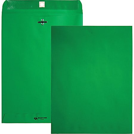 Quality Park® Bright Color 9" x 12" Envelopes, Gummed Seal, 28 Lb, Pack Of 10