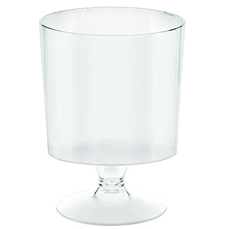 Amscan Mini Plastic Pedestal Bowls, 2" x 1-3/4", Clear, 40 Bowls Per Pack, Set Of 2 Packs