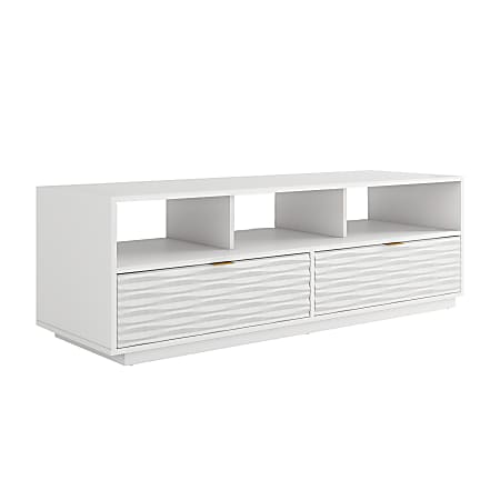 Sauder® Morgan Main Entertainment Credenza For 65” TVs, 19-1/3”H x 60”W x 20”D, White