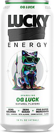 Lucky Energy Drink, OG Luck, 16 Oz, Total Qty 1