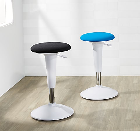 Brenton Studio Jaffin Fabric Active Stool Blue White