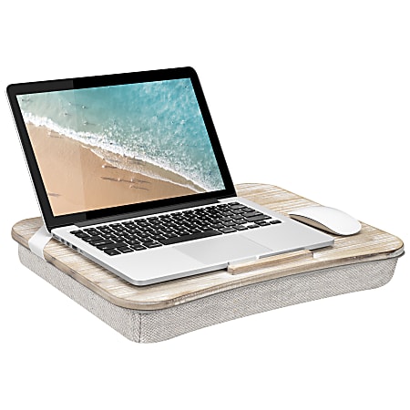 LapGear Heritage Lap Desk, 13.7"H x 17.8"W x 3"D, White Wash