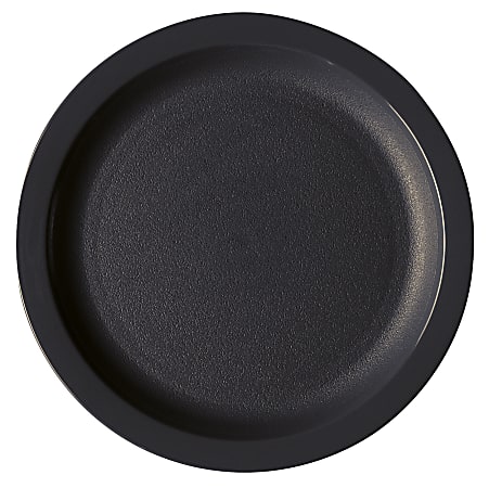 Cambro Camwear Round Dinnerware Plates, 8-1/4", Black, Set