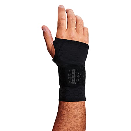 Ergodyne ProFlex 680 Wrist Support Sleeve, Single Strap, XL, Black