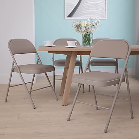Flash Furniture Hercules Double Braced Vinyl Folding Chairs Set Of