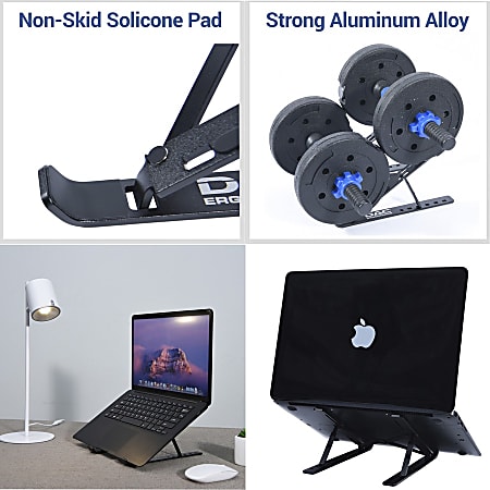 DAC Portable and Adjustable Laptop/Tablet Stand - Notebook, Tablet, Cell Phone Support - Aluminum Alloy - Black DAC Portable and Adjustable Laptop/Tablet Stand - Notebook, Tablet, Cell Phone Support - Aluminum Alloy - Black