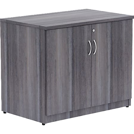 Lorell® Essentials 36"W 2-Door Storage Cabinet, Weathered Charcoal