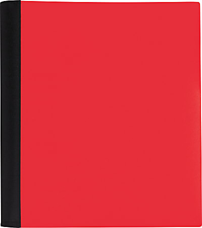 Office Depot® Brand Stellar Notebook With Spine Cover, 8-1/2" x 11", 1 Subject, College Ruled, 100 Sheets, Red