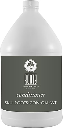 Hotel Emporium Bulk Conditioner, 1 Gallon, Roots Aromatherapy White Tea, Case Of 4 Bottles