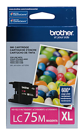 Brother® LC75 Magenta High-Yield Ink Cartridge, LC75M