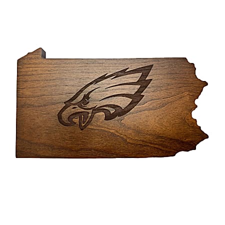 Imperial NFL Wooden Magnetic Keyholder, 9”H x 5-1/2”W x 3/4”D, Philadelphia Eagles
