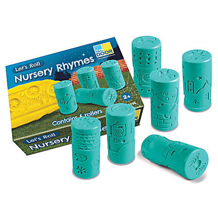 Yellow Door Let's Roll Roller Set, 2-3/4" x 1-3/8", Nursery Rhymes, Set Of 6 Rollers