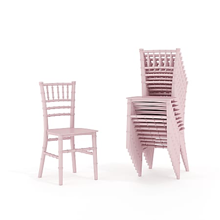 Flash Furniture Child's Party And Event Chiavari Chairs, Pink, Pack Of 10 Chairs