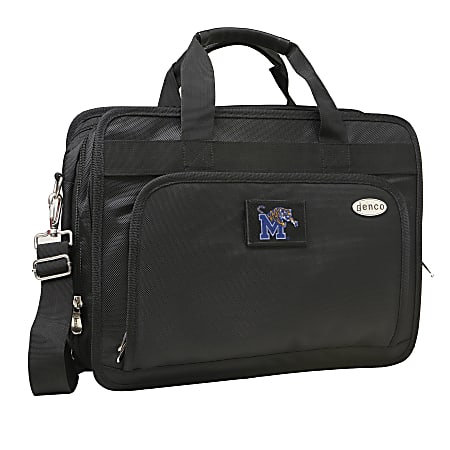 Denco Sports Luggage Expandable Briefcase With 13" Laptop Pocket, Memphis Tigers, Black