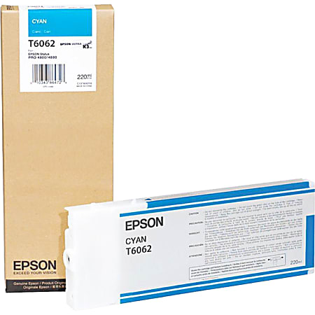 Epson Original Ink Cartridge, Cyan, T606200