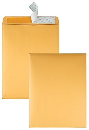 6 x 9 Quality Park Redi-Seal Catalog Envelope Brown Kraft 100/Box 