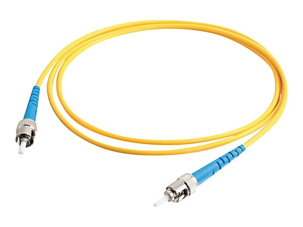 C2G 15m ST-ST 9/125 Simplex Single Mode OS2 Fiber Cable - Yellow - 50ft - Patch cable - ST single-mode (M) to ST single-mode (M) - 15 m - fiber optic - simplex - 9 / 125 micron - OS2 - yellow