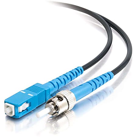 C2G-2m SC-ST 9/125 OS1 Simplex Singlemode Fiber Optic Cable (Plenum-Rated) - Black - 2m SC-ST 9/125 Simplex Single Mode OS2 Fiber Cable - Plenum CMP-Rated - Black - 6ft