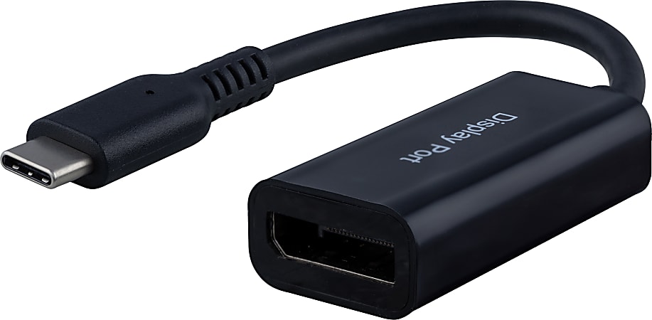 Ativa™ USB-C To DisplayPort Adapter, 6-1/4", Black, 79999