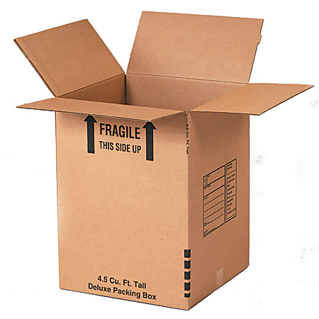 Office Depot® Brand Deluxe Moving Boxes, 18" x 18" x 24", Kraft, Pack Of 15