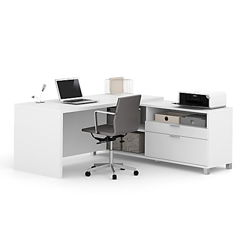Bestar white corner desk sale