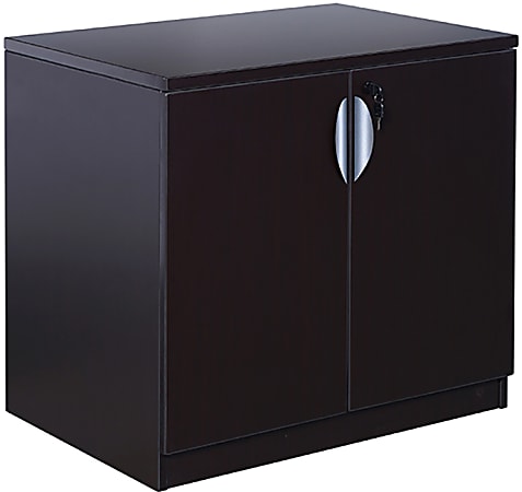 Boss Office Products 31"W Storage Cabinet, Mocha