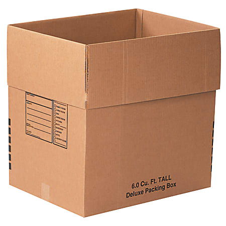 Office Depot® Brand Deluxe Moving Boxes, 24" x 18" x 24", Kraft, Pack Of 10