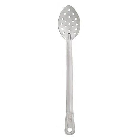 Hoffman Browne 15" Serving Spoons, Perforated, Silver, Pack Of 120 Spoons