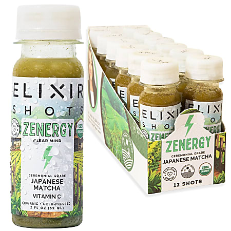 Elixir Shots Zenergy, 2 Oz, Case Of 12 Shots