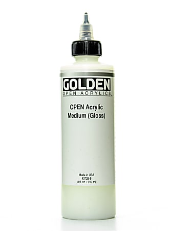 Golden OPEN Acrylic Mediums, Fluid Medium, Gloss, 8 Oz