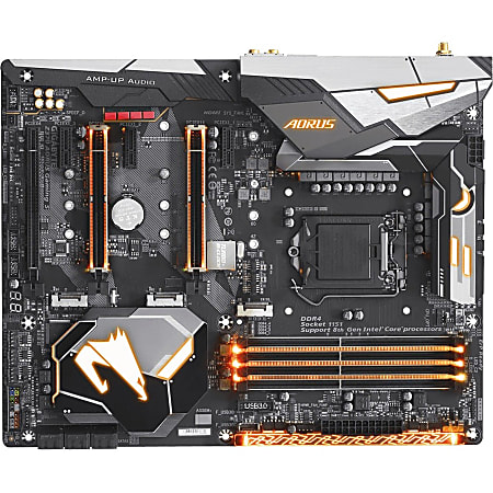 Aorus Z370 AORUS Gaming 5 Desktop Motherboard - Intel Chipset - Socket H4 LGA-1151 - 64 GB DDR4 SDRAM Maximum RAM - DIMM, UDIMM - 4 x Memory Slots - Gigabit Ethernet - Wireless LAN - 6 x USB 3.1 Port - HDMI - 6 x SATA Interfaces