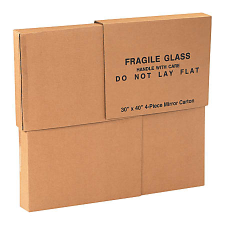 Office Depot® Brand 4-Piece Mirror Deluxe Moving Boxes, 30" x 40" x 3 1/2"