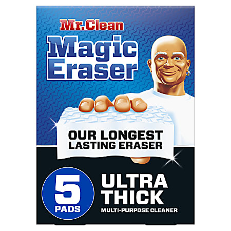 Mr. Clean Magic Eraser Sponges, 2-5/16" x 4-5/8", White, Pack Of 5 Sponges
