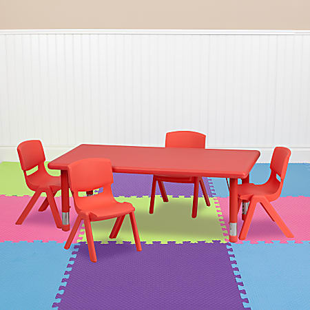 Flash furniture rectangular activity outlet table