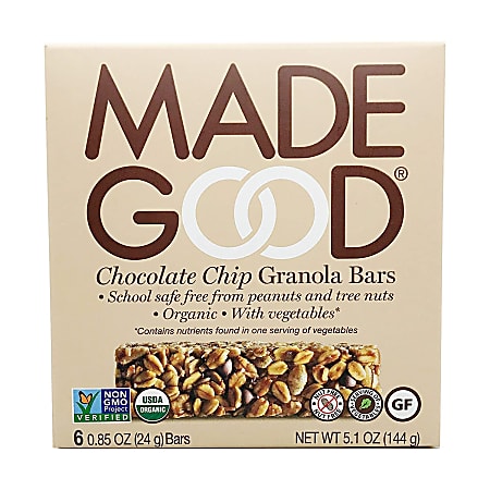 Made Good Organic Granola Bars, Chocolate Chip, 0.85