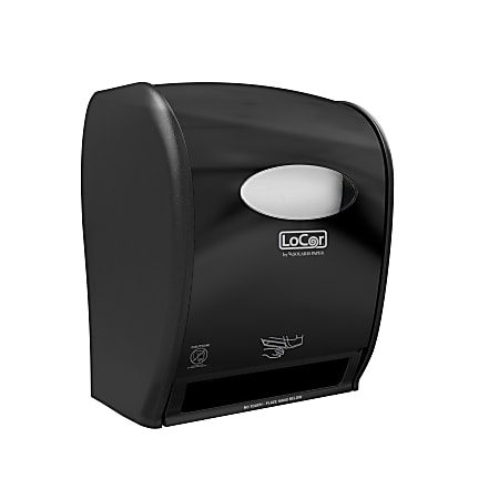 Solaris Paper® LoCor® Wall-Mount Electric Paper Towel Dispenser, Black
