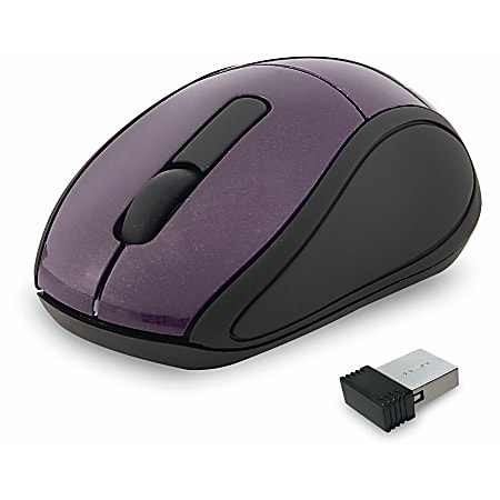 Verbatim® Wireless Mini Travel Optical Mouse, Purple