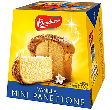 Bauducco Foods Mini Vanilla Panetonne, 3.5 Oz, Case of 24 Boxes