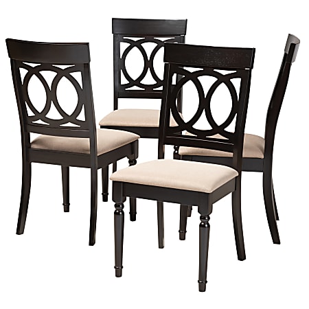 Baxton Studio 9731 Dining Chairs, Sand, Set Of 4 Chairs