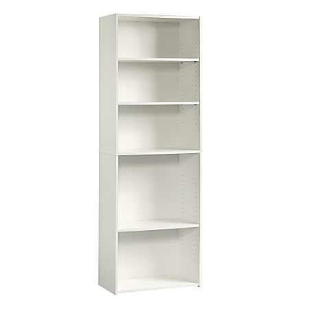 Sauder Beginnings 72"H 5-Shelf Bookcase, Soft White
