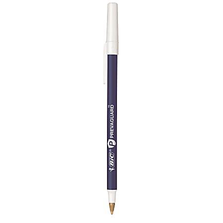 BIC Prevaguard Round Stic Pens With Antimicrobial Additive Medium