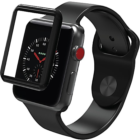 invisibleSHIELD Glass Curve Elite Screen Protector Clear Black For LCD Apple Watch Fingerprint Resistant Impact Resistant Scratch Resistant Shock Resistant Smudge Resistant Tempered Glass Office Depot