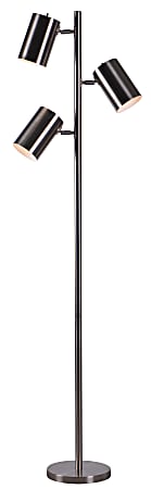 Kenroy Home Beech 3-Light Tree Floor Lamp, 64"H, Brushed Steel