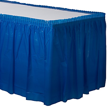 Amscan Plastic Table Skirts, Bright Royal Blue, 21’