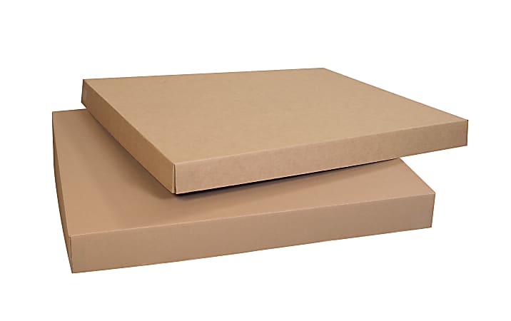 Partners Brand Bulk Cargo Boxes, 48" x 40" x 5", Kraft, Pack Of 5 Lids