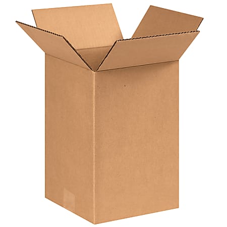 Partners Brand Corrugated Boxes, 8" x 8" x 12", Kraft, Pack Of 25