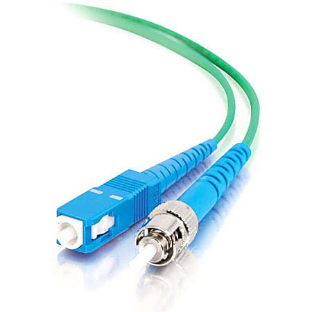 C2G-2m SC-ST 9/125 OS1 Simplex Singlemode Fiber Optic Cable (Plenum-Rated) - Green - 2m SC-ST 9/125 Simplex Single Mode OS2 Fiber Cable - Plenum CMP-Rated - Green - 6ft